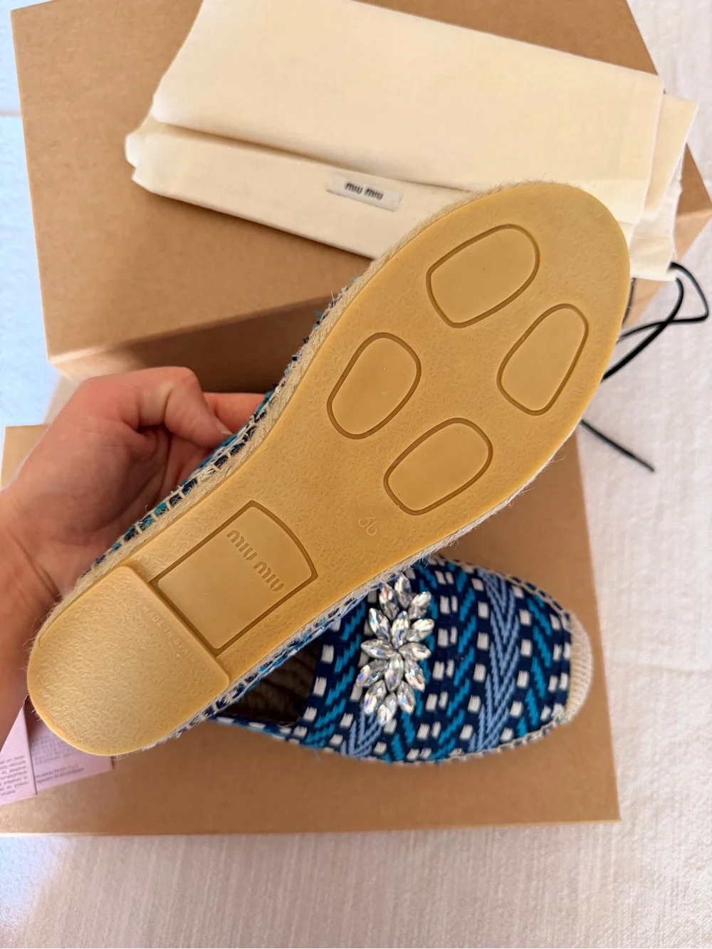 Miu Miu Bijou Canvas Espadrilles, size 36 (6)